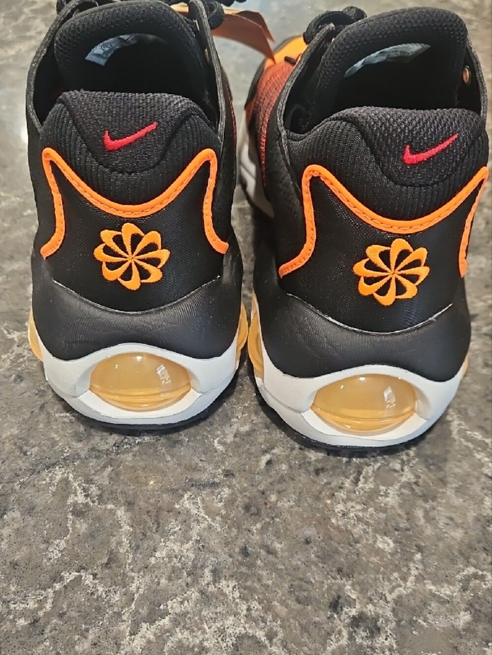 New Nike Black and Orange Athletic Sneakers Size 10 Tried On, No Box. - Picture 3 of 9